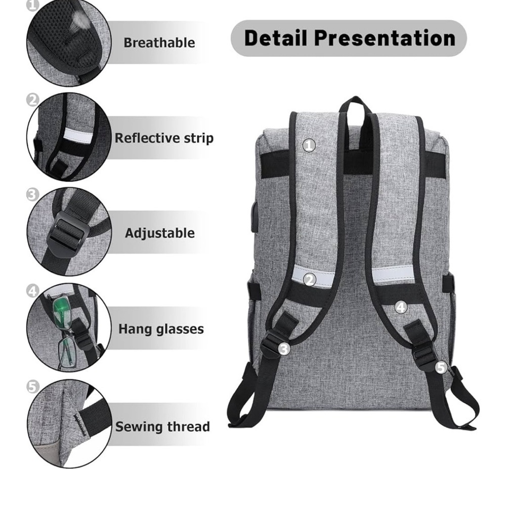 Gray Multi-Use Backpack - Picture 10 of 10